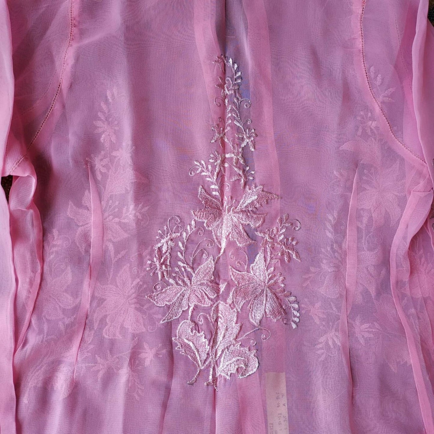 Flamingo Pink Bouquet Embroidered Kebaya