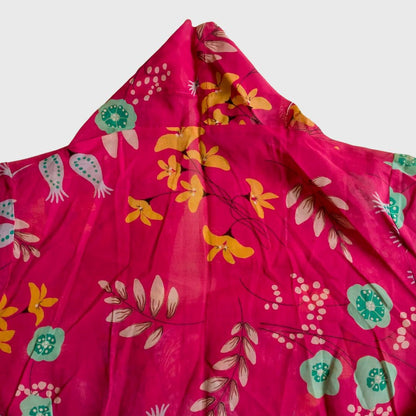 Vintage Pink Fuchsia Purple Kebaya Kutubaru