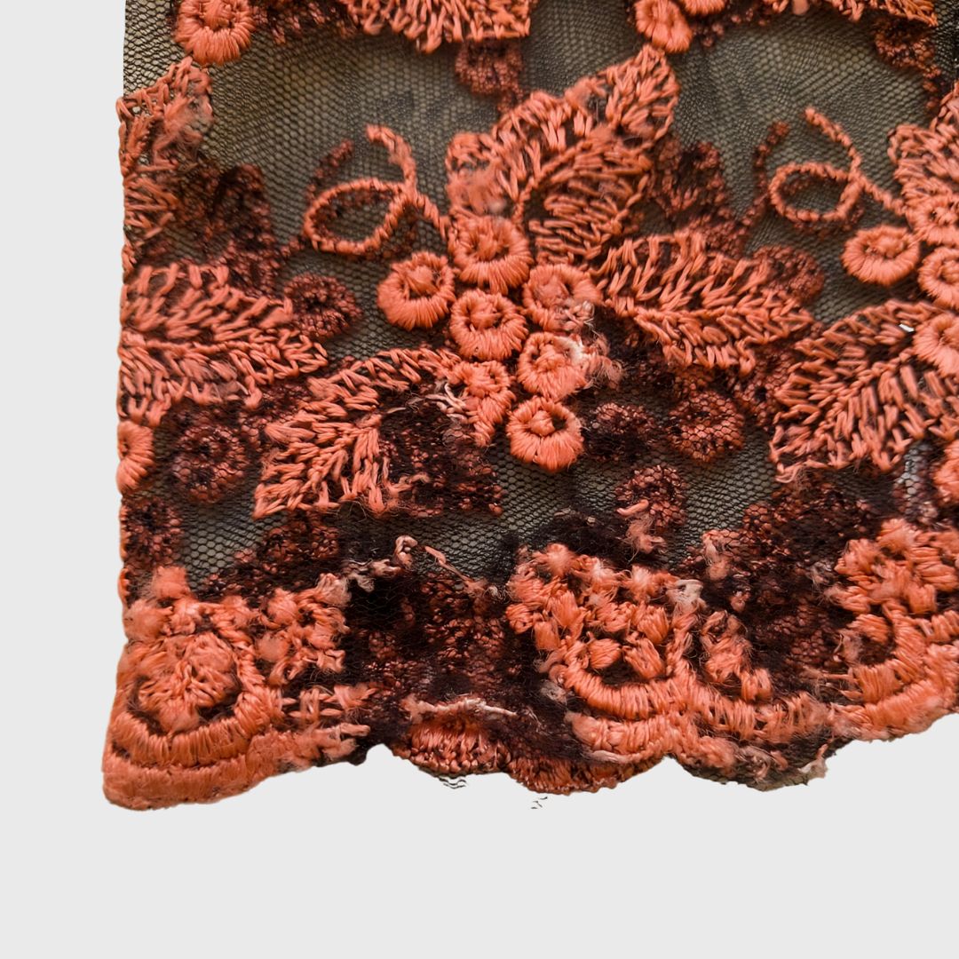 Vintage Orange Fruit Kebaya Lace
