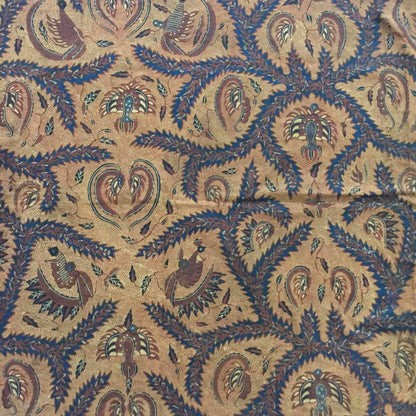 Vintage Indonesian Hand Drawn Batik Saroong Dutch (Belanda) in Brownish and Red
