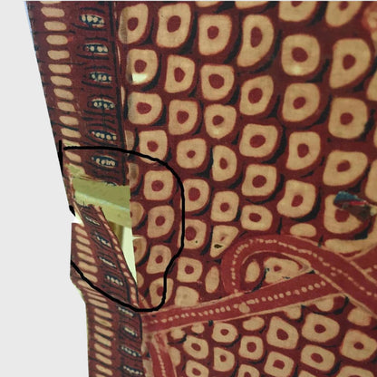 Vintage Indonesian Hand Drawn Javanese Shawl Gringsing Banyumas with Scales and Floral Motif