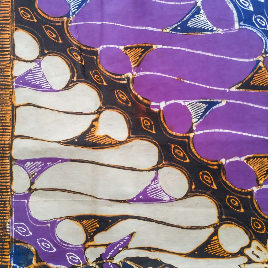 Vintage Purple Blue Parang Shawl