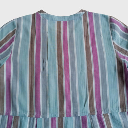 Vintage Striped Midi Dress