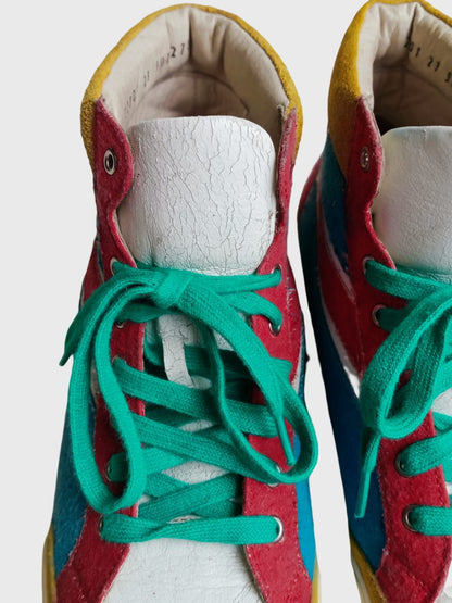 1990s Flag Cotton Blue Sneakers