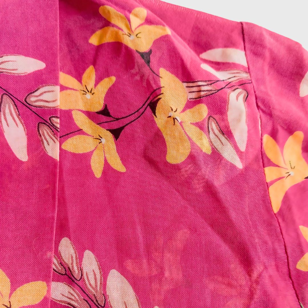Vintage Pink Fuchsia Purple Kebaya Kutubaru