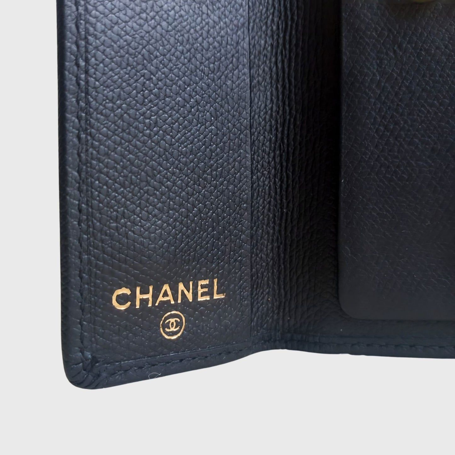 1990s Signature Quilted Black Leather Keys Case