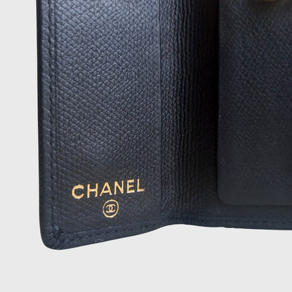 1990s Signature Quilted Black Leather Keys Case