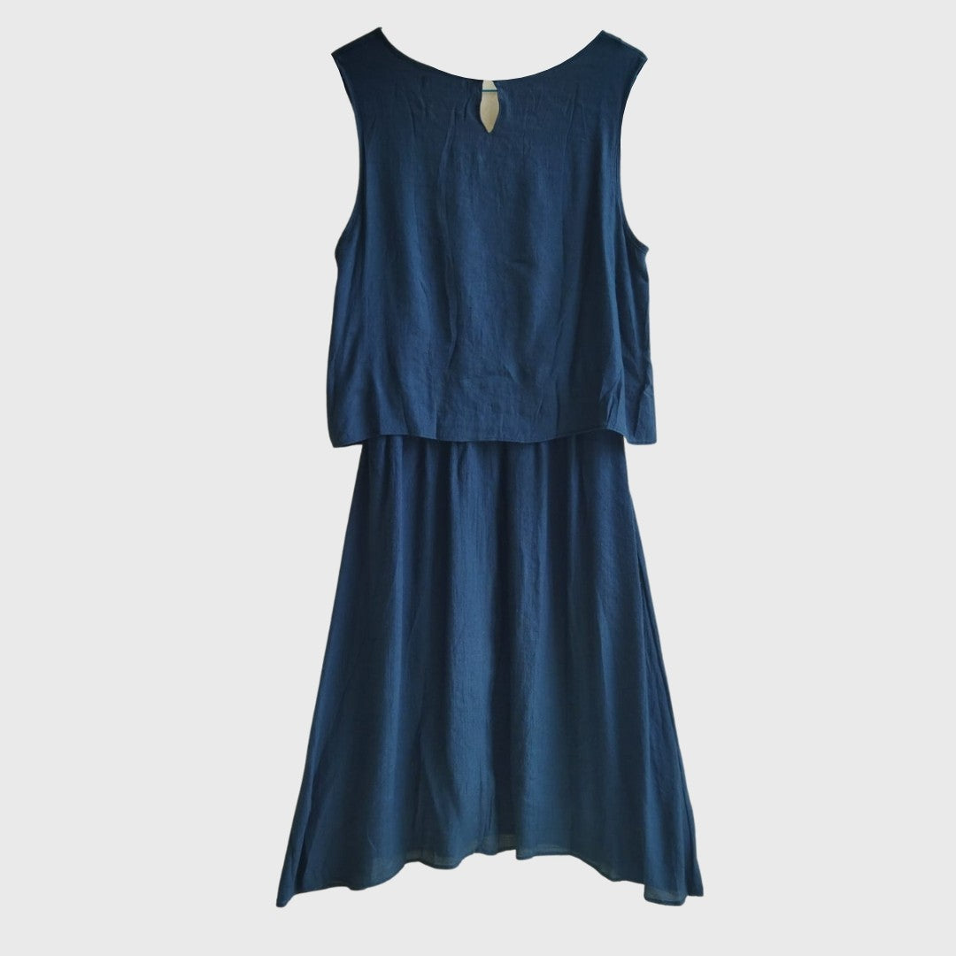 Vintage Teal Two Pieces Dress