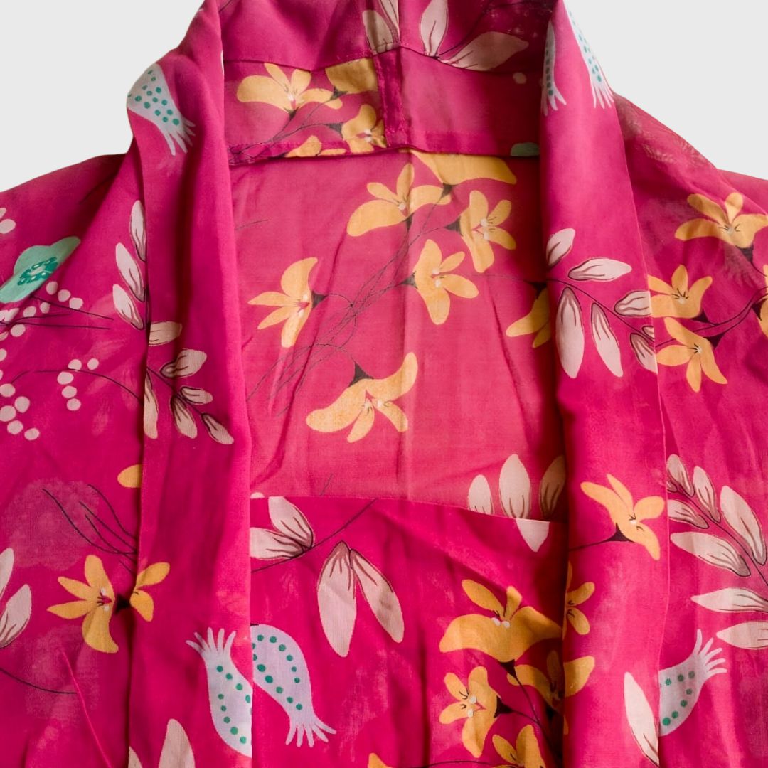 Vintage Pink Fuchsia Purple Kebaya Kutubaru