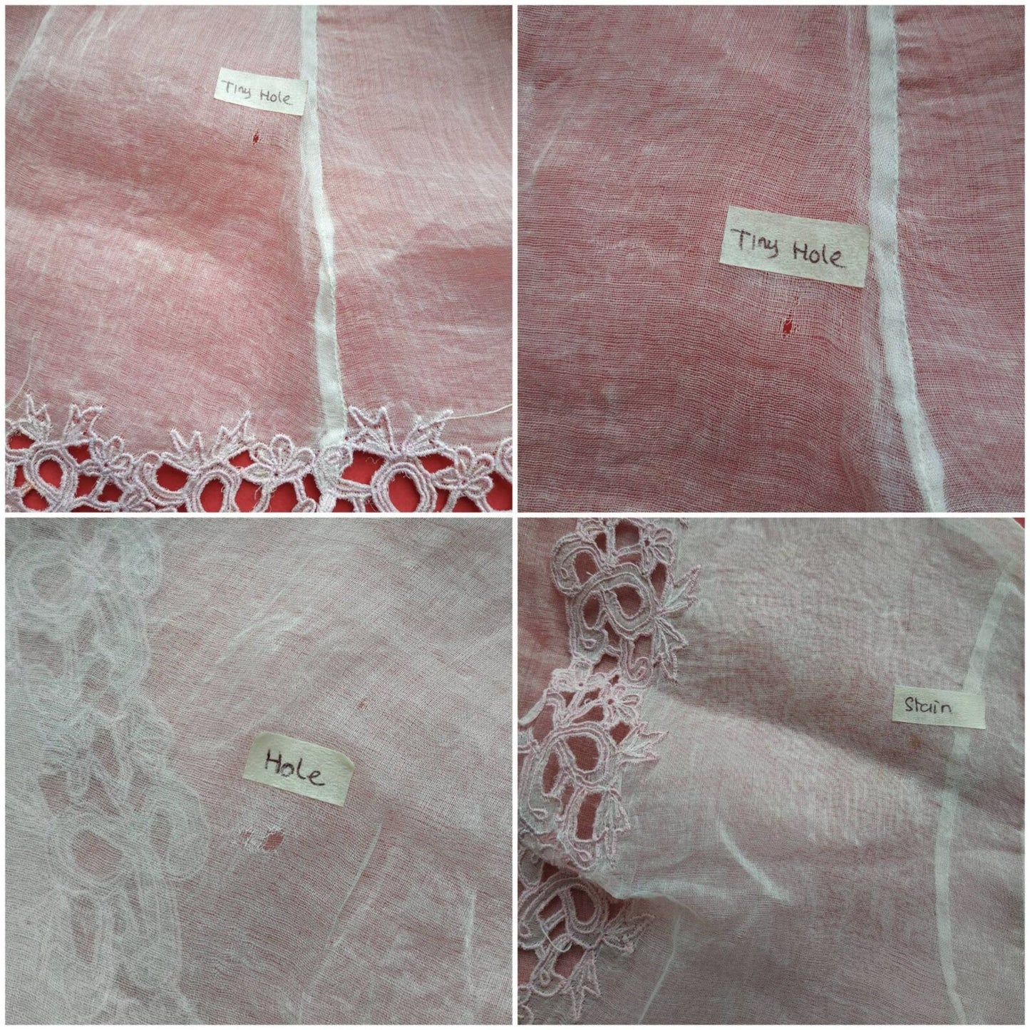 Vintage White Kebaya with Soft Pink Kerancang Trim