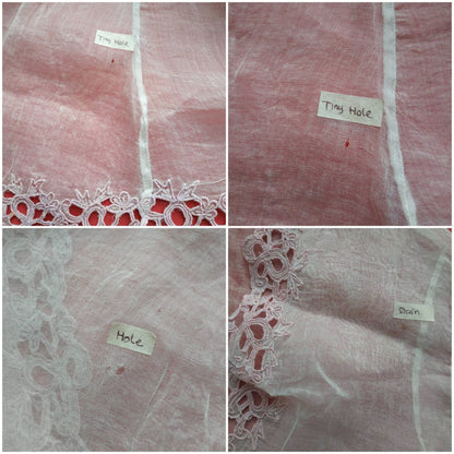 Vintage White Kebaya with Soft Pink Kerancang Trim