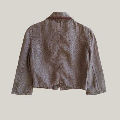Vintage Linen Coffee Brown Blouse
