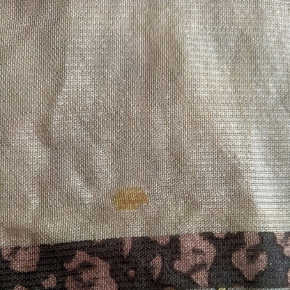 1990s Geometric Detail Silk Brown Scarf