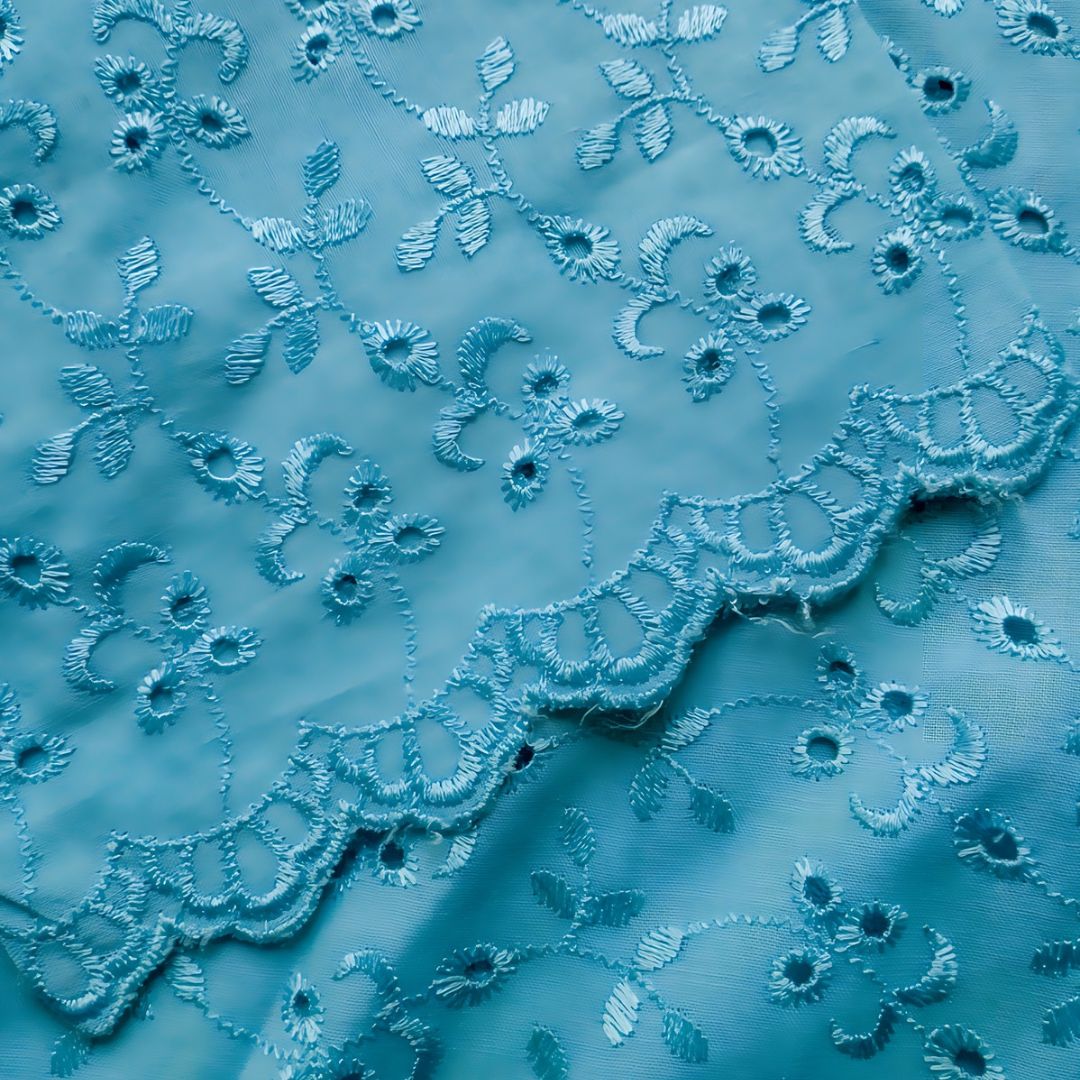 Vintage Blue Lace Simple Encim Kebaya