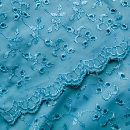 Vintage Blue Lace Simple Encim Kebaya