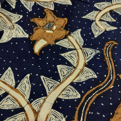1970s Lokcan Semen Hand Drawn Batik With Fish Motif