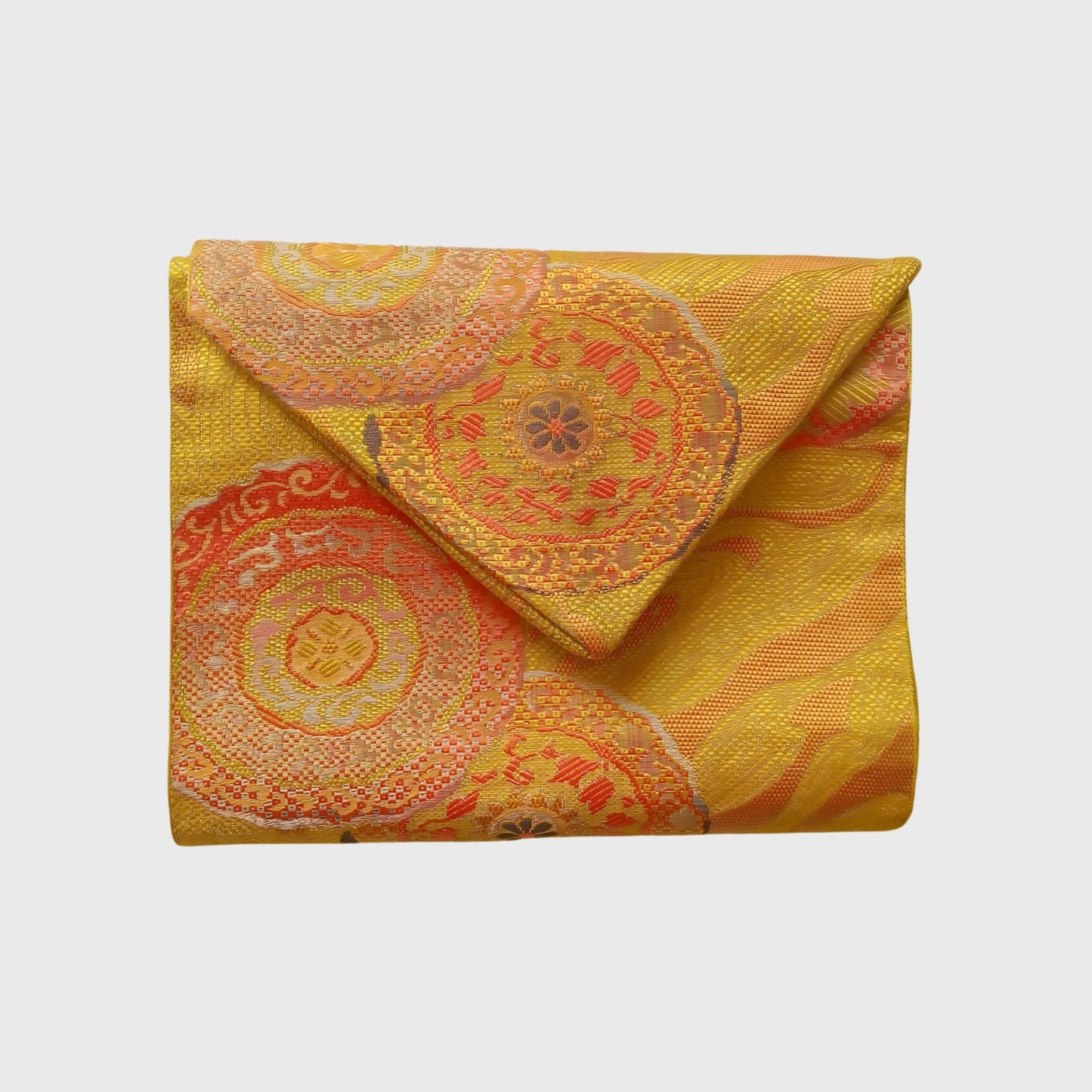 Vintage Japanese Obi In Orange