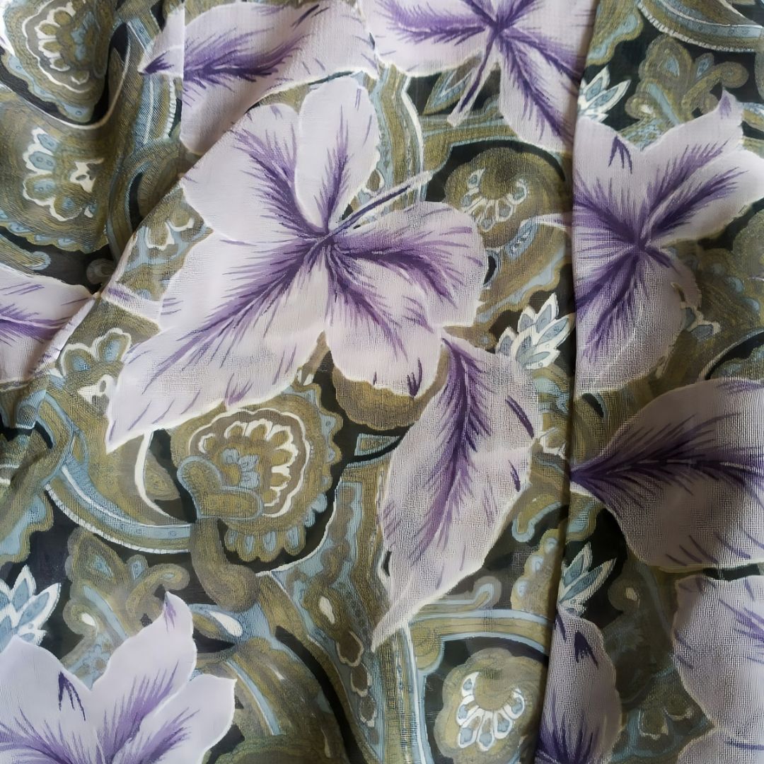 Vintage Gray Purple Kebaya Kutubaru