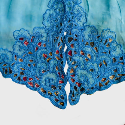 Vintage Neon Blue Encim Kebaya