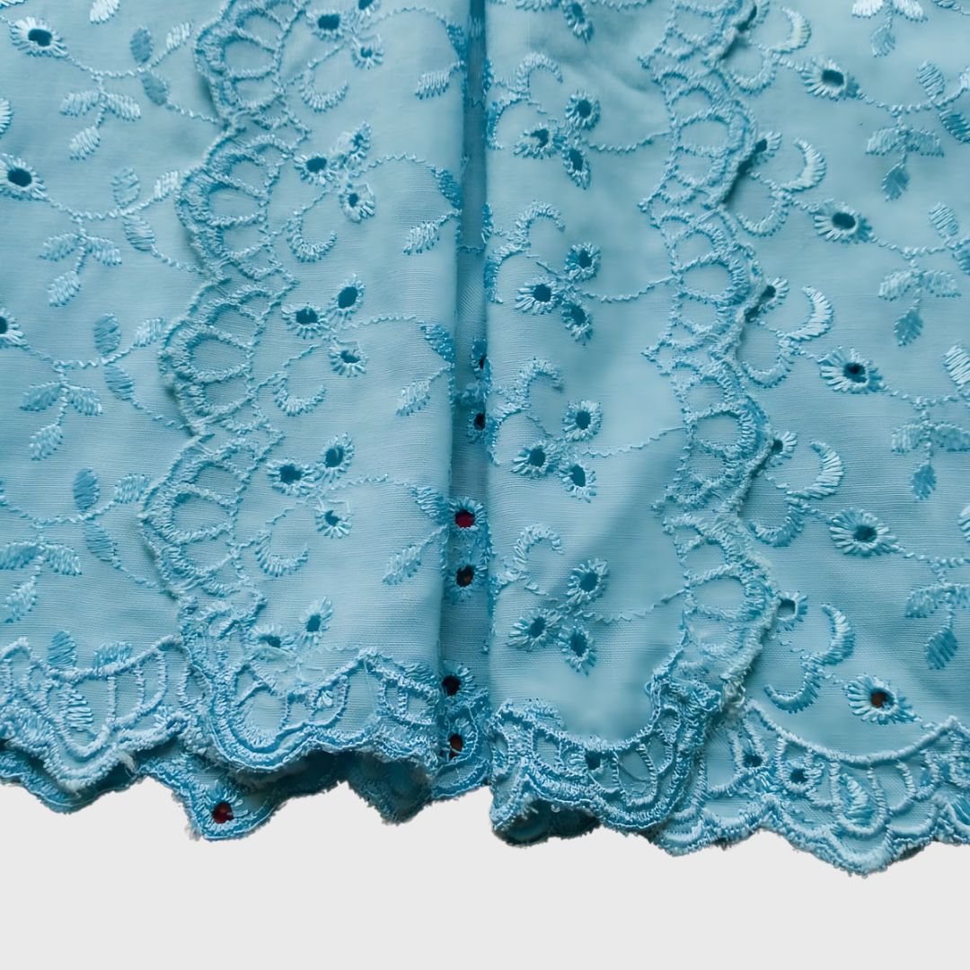 Vintage Blue Lace Simple Encim Kebaya