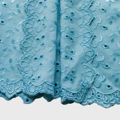 Vintage Blue Lace Simple Encim Kebaya