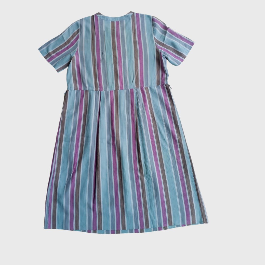 Vintage Striped Midi Dress