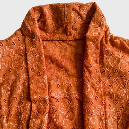 Vintage Orange Brown Kebaya Lace