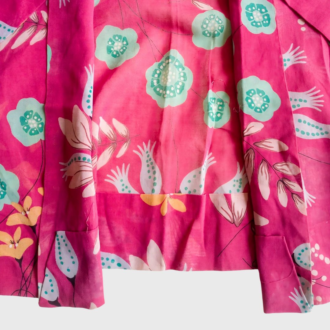 Vintage Pink Fuchsia Purple Kebaya Kutubaru