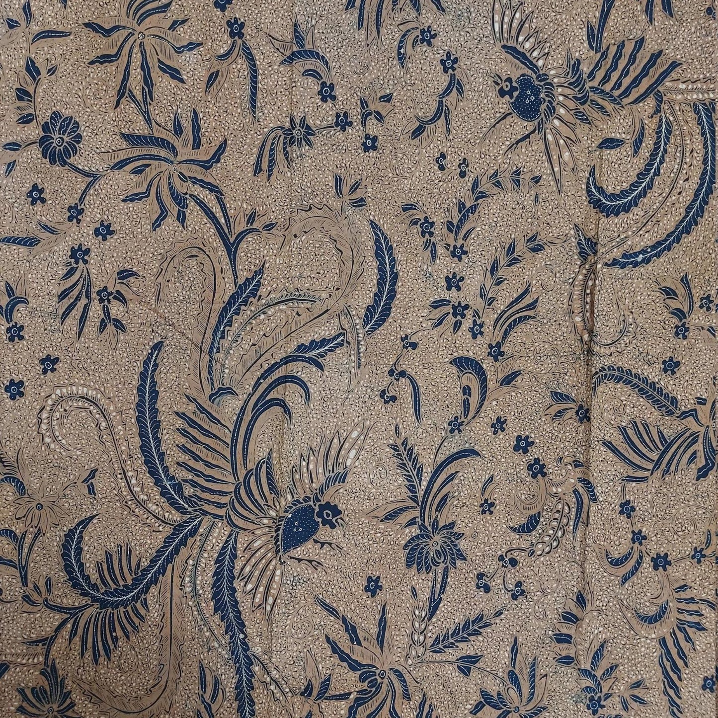 Indonesian Hand Drawn Javanese Batik Sogan Ukel with Phoenix Kain