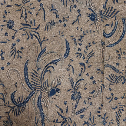 Indonesian Hand Drawn Javanese Batik Sogan Ukel with Phoenix Kain
