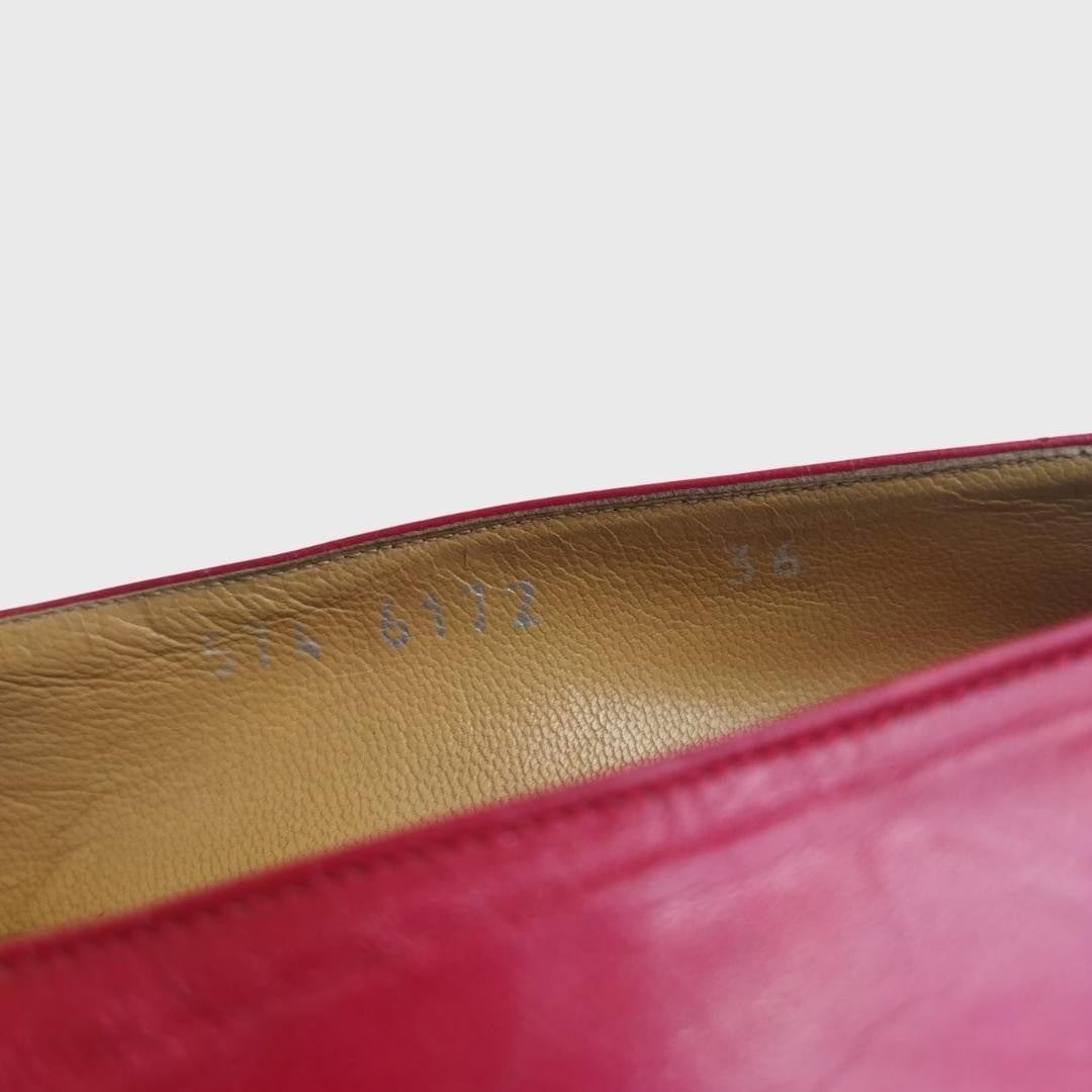 1990s Ribbon Leather Red Heels