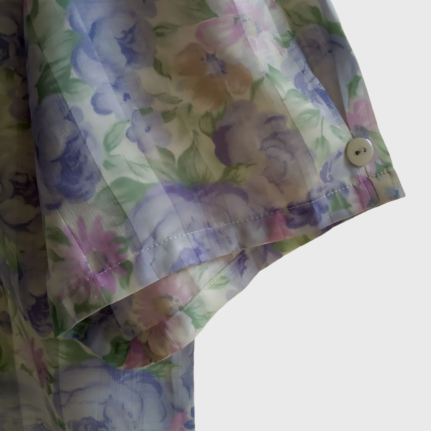 Vintage Soft Purple Floral Blouse