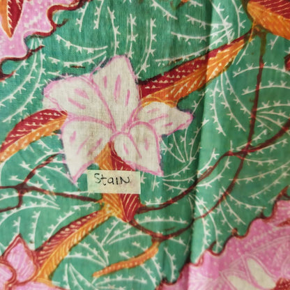 Vintage Turquoise Pink Saroong