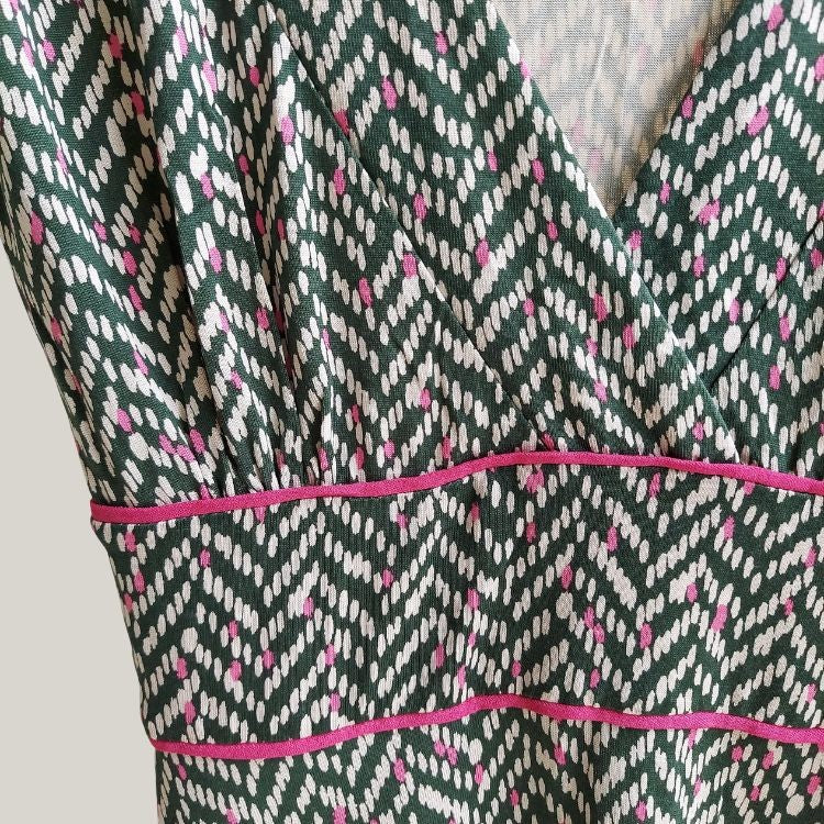 Vintage Army Green V-neck Dress