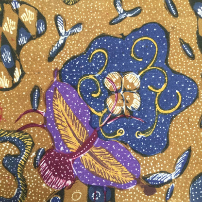 Vintage Indonesian Hand Drawn Sarung Batik with Sekarjagad and Tumpal Motifs