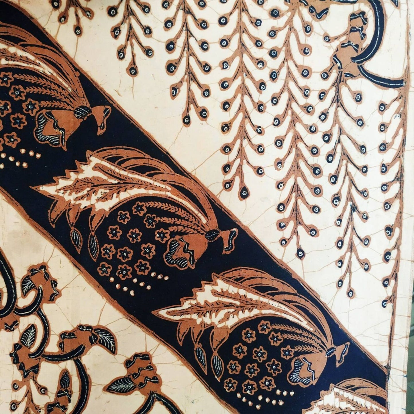 Vintage 80s Sogan Lereng Indonesian Batik