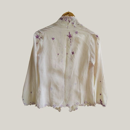 Vintage Simple Chevron Embroidery Encim Kebaya
