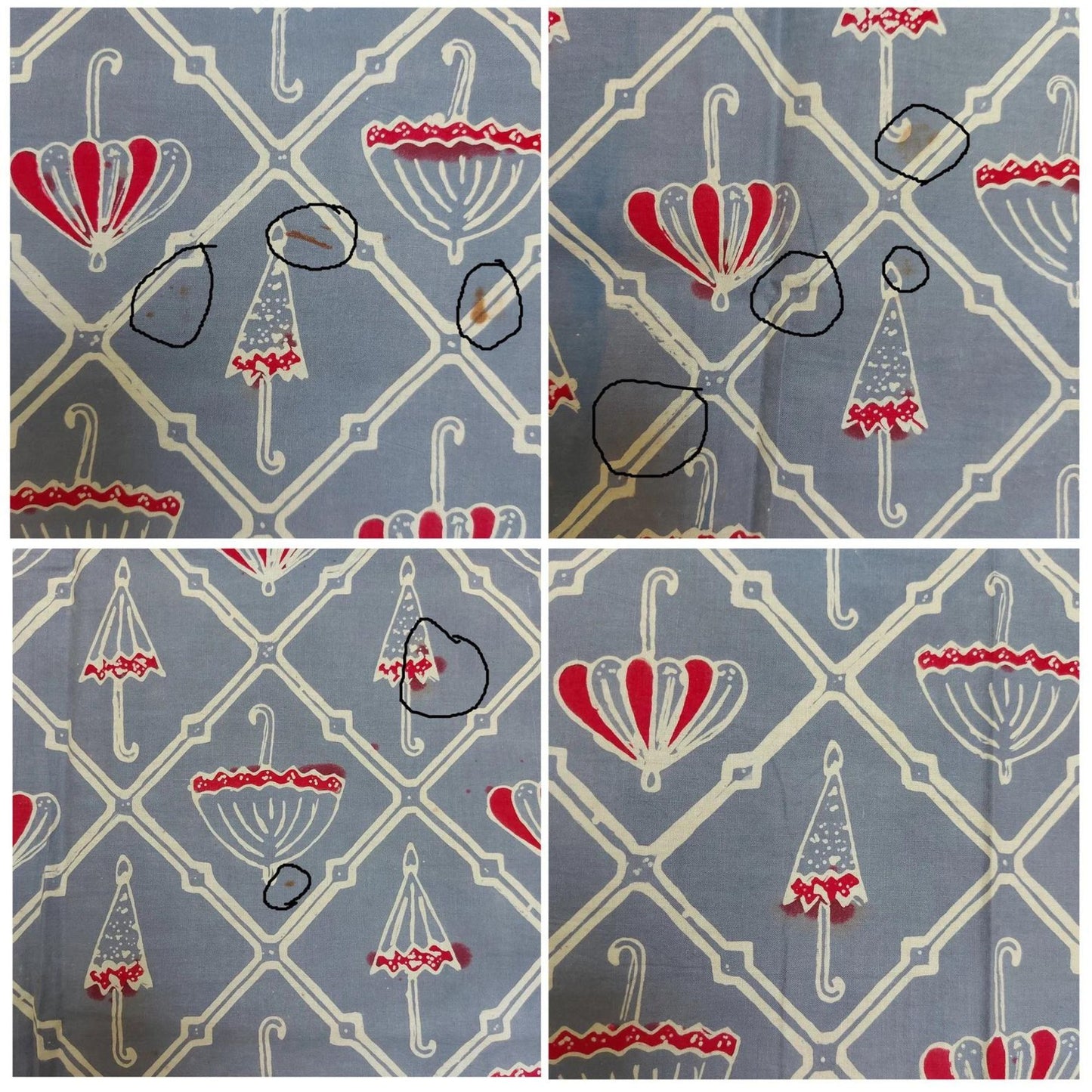 Indonesian Hand Drawn Javanese Batik with Payung (Umbrella) Motif Saroong