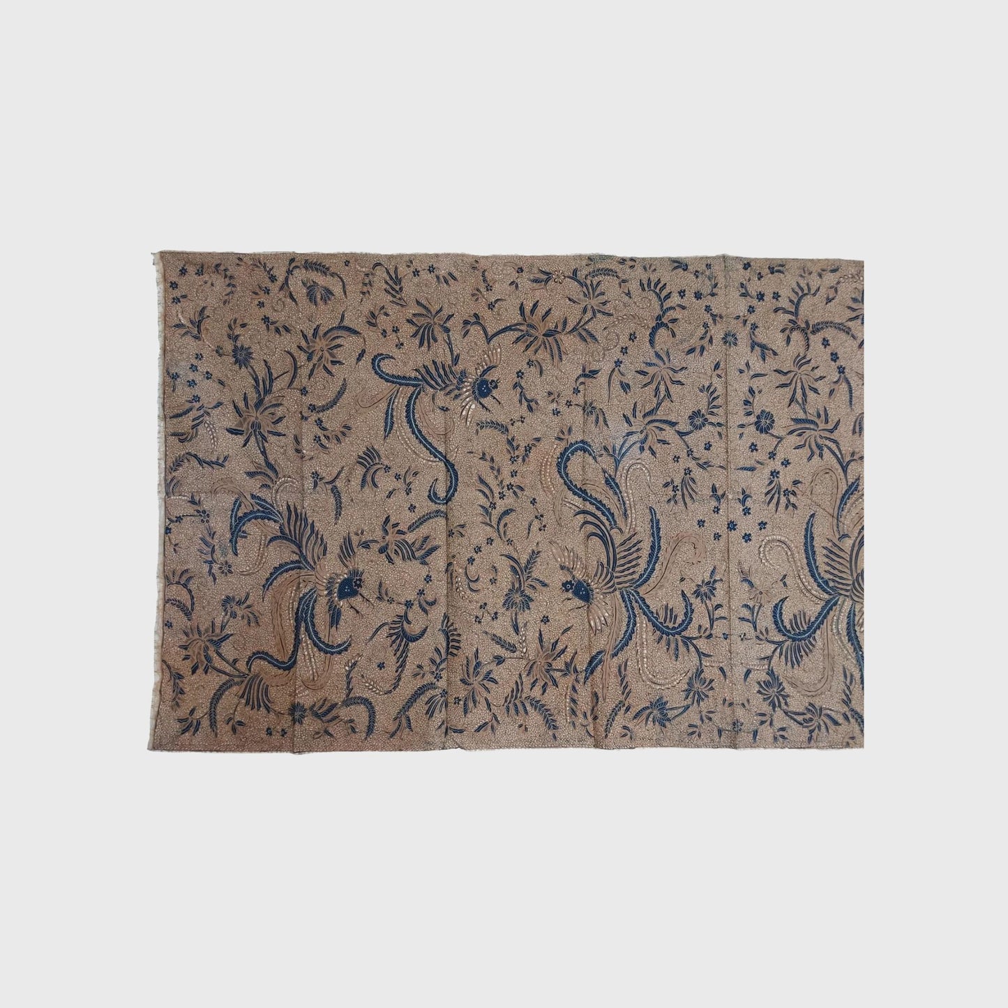 Indonesian Hand Drawn Javanese Batik Sogan Ukel with Phoenix Kain