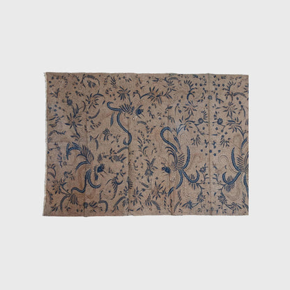 Indonesian Hand Drawn Javanese Batik Sogan Ukel with Phoenix Kain