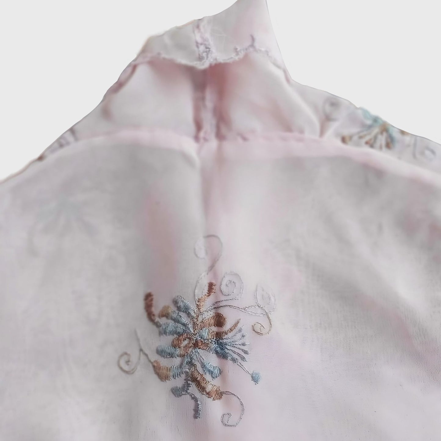 Vintage Pink Poly Simple Encim Kebaya