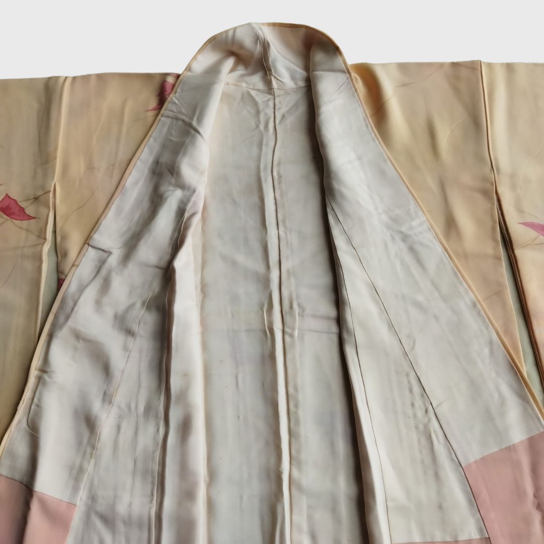 Vintage Orange Momiji Kimono