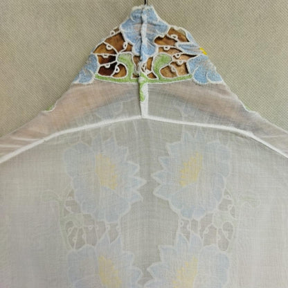 Vintage Broken White Soft Blue Encim kebaya