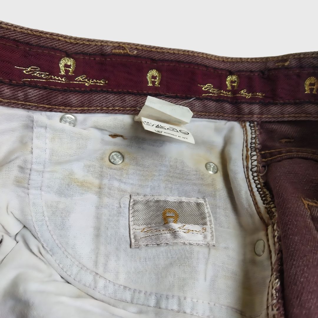 1990s Denim Purple High Waisted Trouser