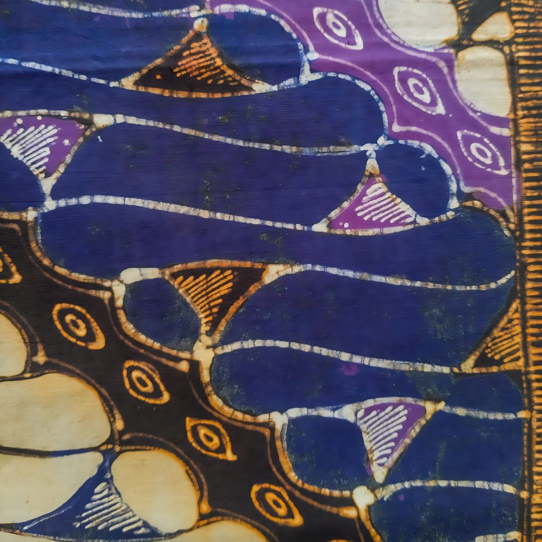 Vintage Purple Blue Parang Shawl