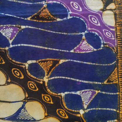 Vintage Purple Blue Parang Shawl