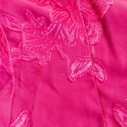 Vintage Pink Fuchsia Kutubaru Kebaya Rose Pattern