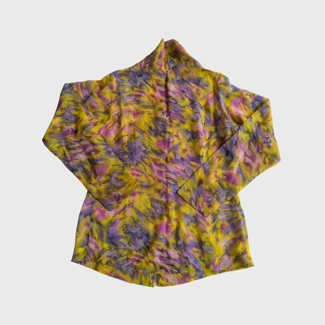 Vintage Yellow Purple Kebaya Kutubaru