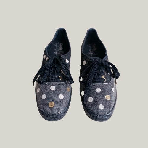 1990s Swift Polka Canvas Black Gray Sneakers