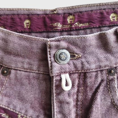 1990s Denim Purple High Waisted Trouser